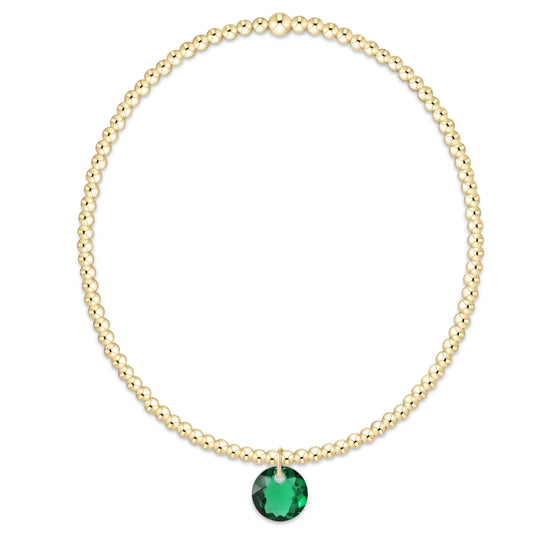 Classic Gold 2mm Bracelet - Reflection Small Charm 5