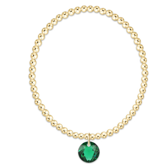Classic Gold 3mm Bracelet - Reflection Charm 5