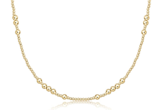 17" Choker Beaded - Hope Unwritten Gold 3mm