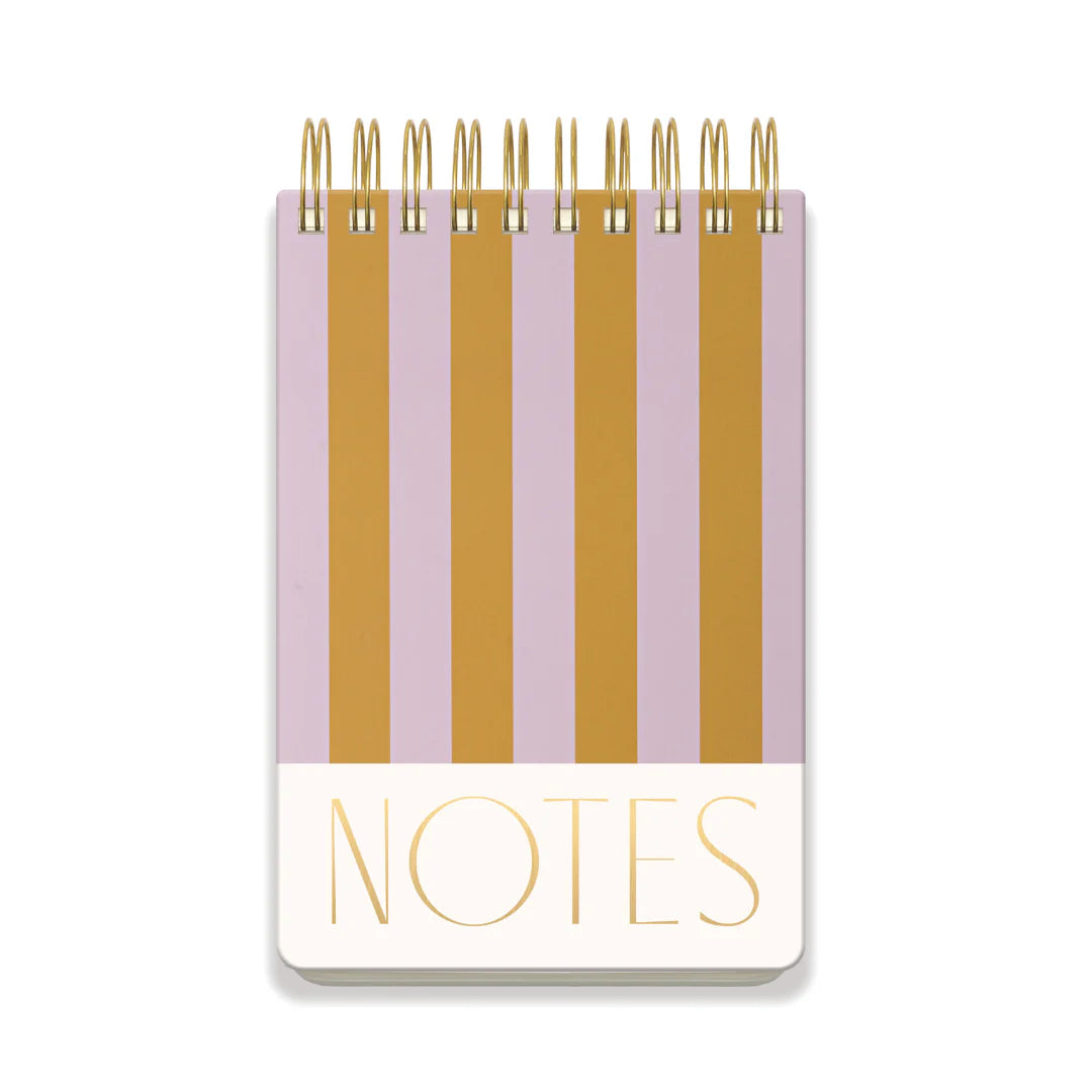 Large Chunky Notepad - Lilac + Ochre Stripes
