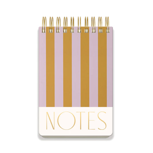 Large Chunky Notepad - Lilac + Ochre Stripes