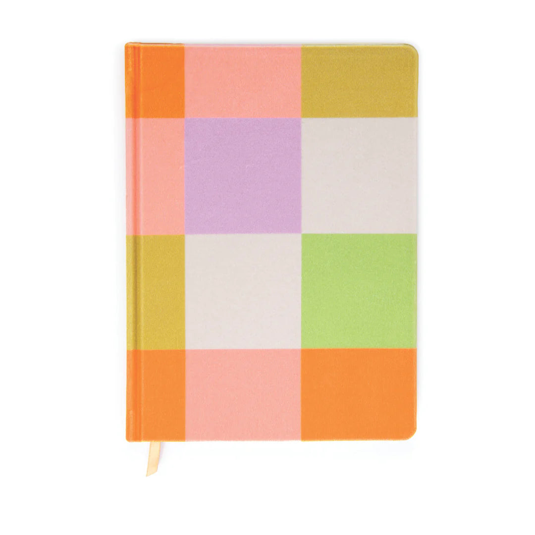 Velvet Jumbo Journal - Check