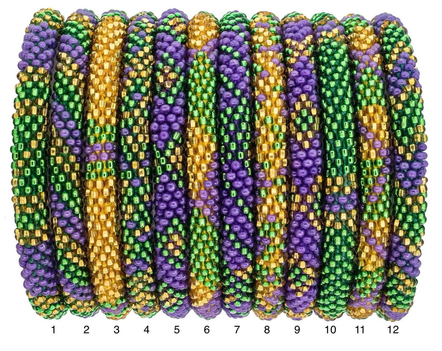 Roll On Bracelet - Mardi Gras