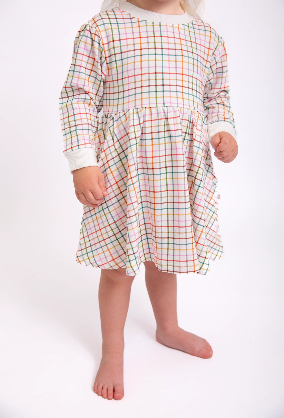 Sweatshirt Dress-AJ Plaid