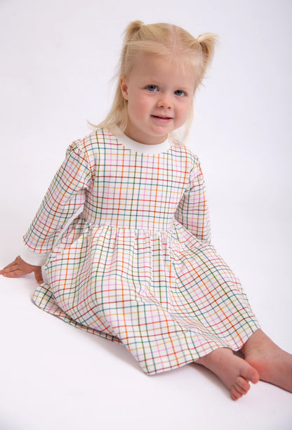 Sweatshirt Dress-AJ Plaid