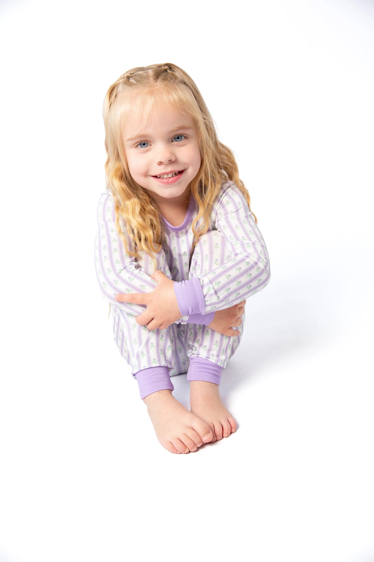 LS Shirt/Pants PJs - Lilac Buds