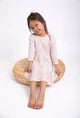 3/4 Sleeve Dress-Pink Stripes