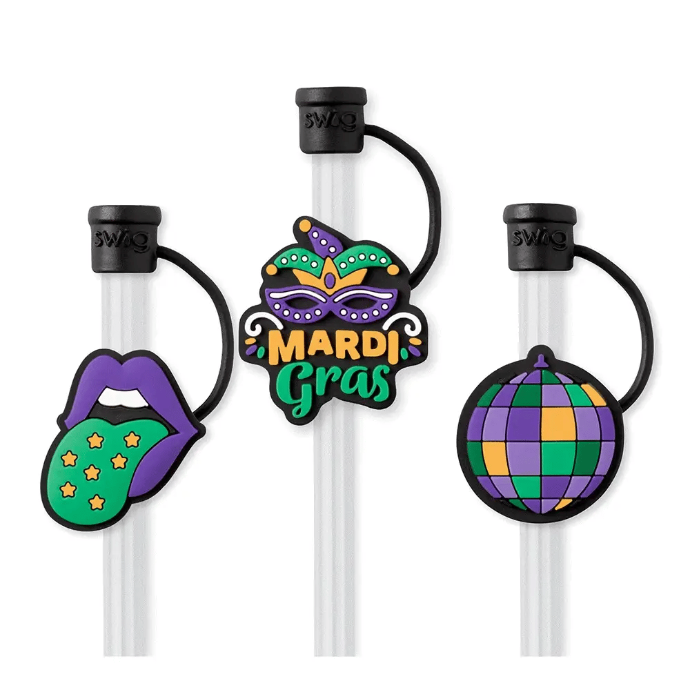 Straw Topper Set - Mardi Gras Party