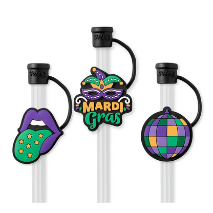 Straw Topper Set - Mardi Gras Party