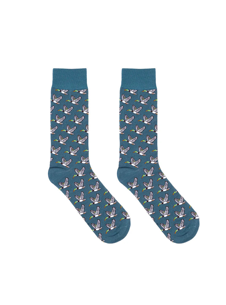 Men's Bamboo Crew Socks - Ducks
