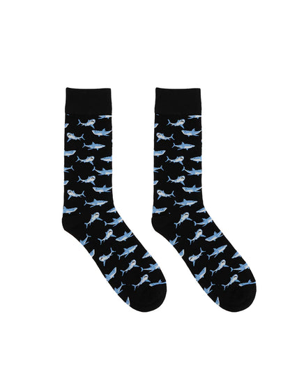 Men's Bamboo Crew Socks - Sharks