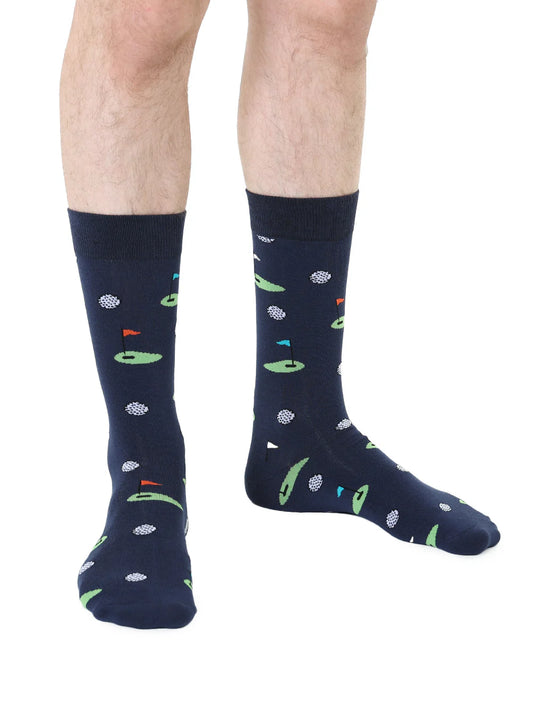 Men's Bamboo Crew Socks - Golfing