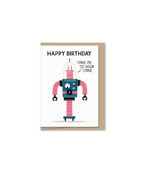 Mini Greeting Card - Cake Bot
