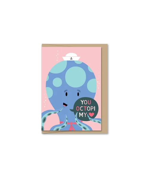 Mini Greeting Card - Octopi
