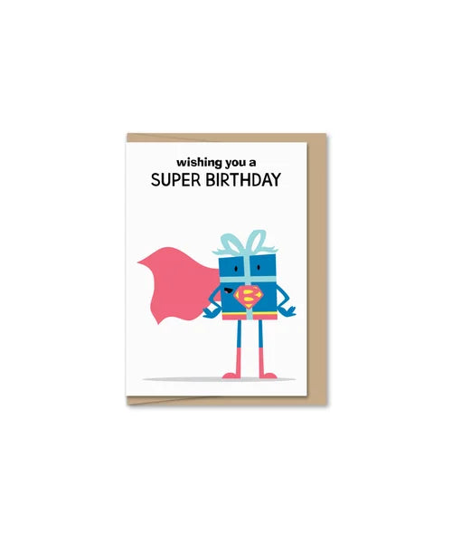 Mini Greeting Card - Super Birthday
