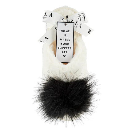 Pom Pom Plush Slippers - Adult