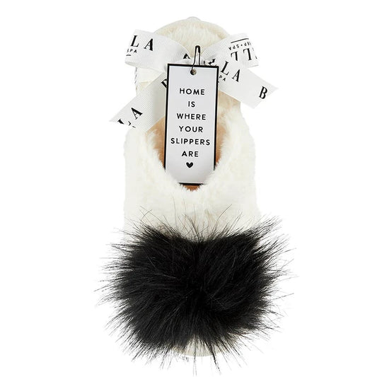 Pom Pom Plush Slippers - Adult