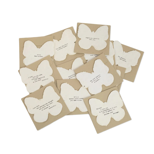 Mini Deckled Butterfly Card & Envelope