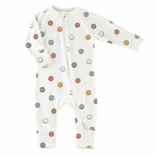 Cozy Romper - Smiley Faces