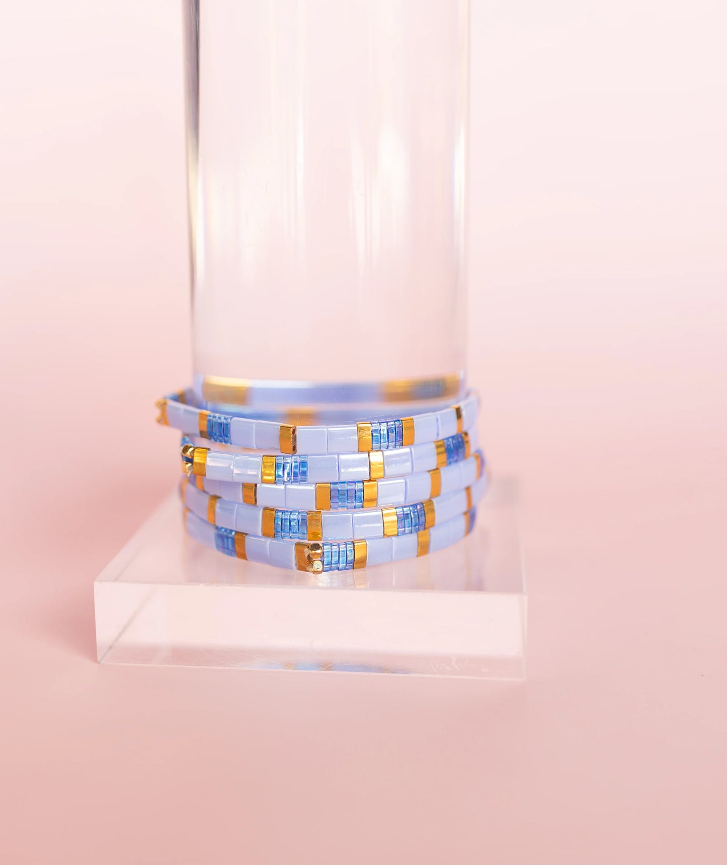 Glass Tile Bracelet - Cornflower