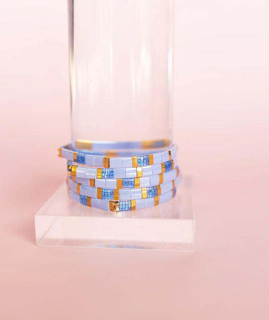 Glass Tile Bracelet - Cornflower