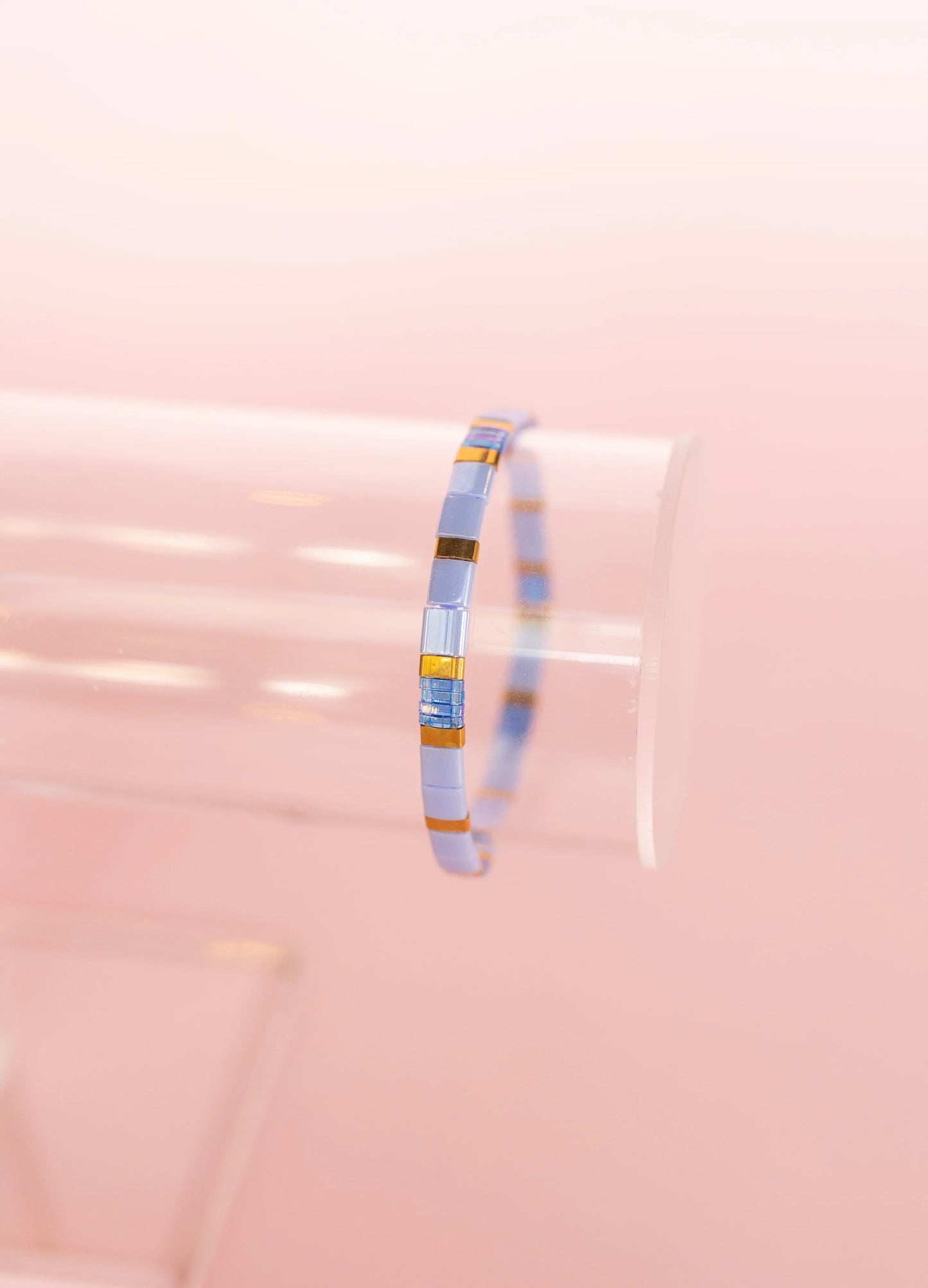 Glass Tile Bracelet - Cornflower