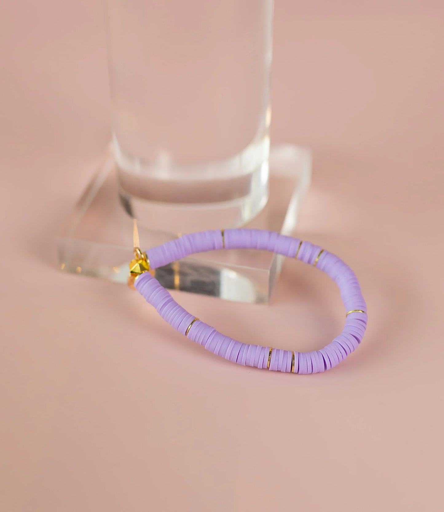 Purple Heishi Bracelet