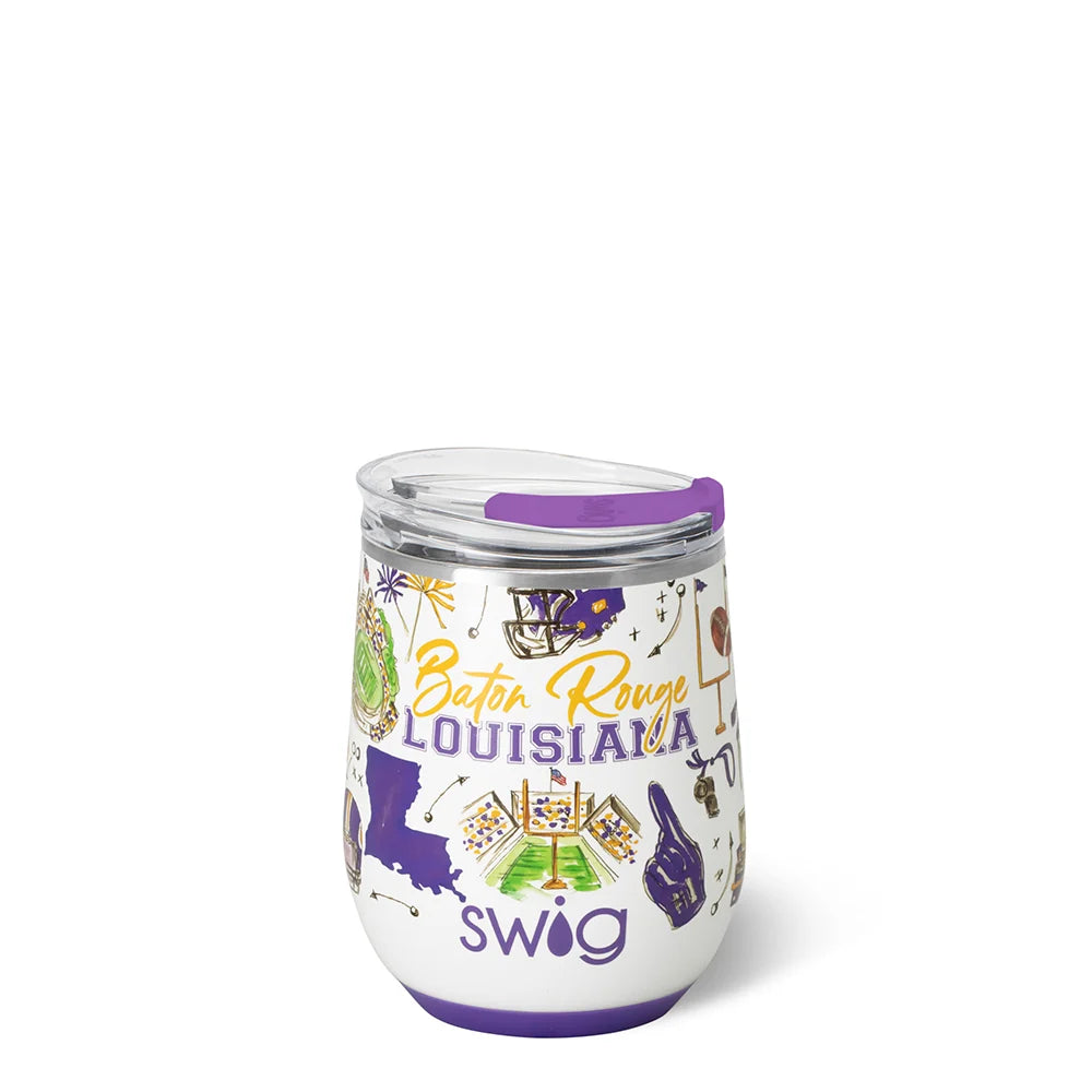Tailgates in Baton Rouge Stemless Wine - 12oz.