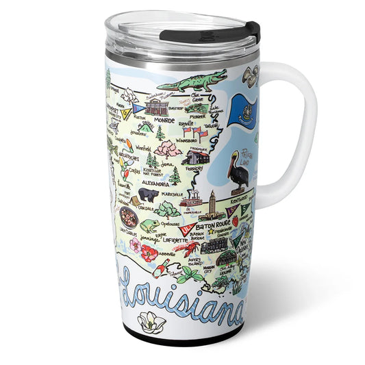 22oz Travel Mug - Louisiana