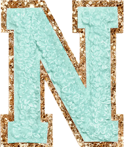 Glitter Varsity Letter Patch - Cotton Candy