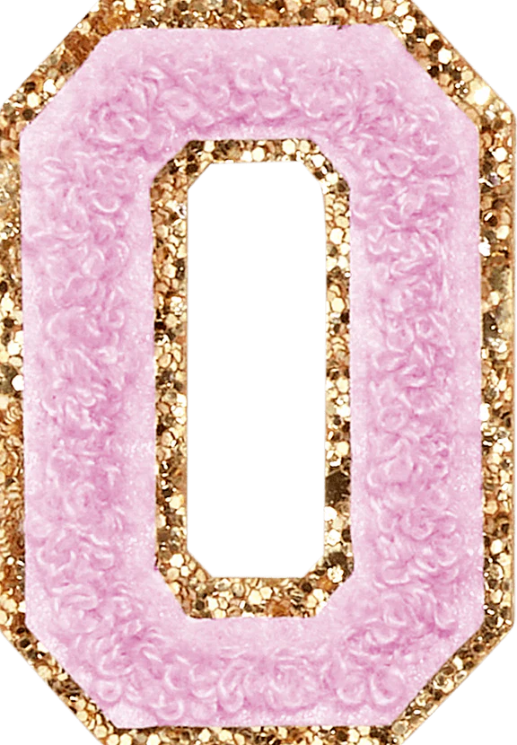 Glitter Varsity Letter Patch - Lilac