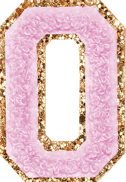 Glitter Varsity Letter Patch - Lilac