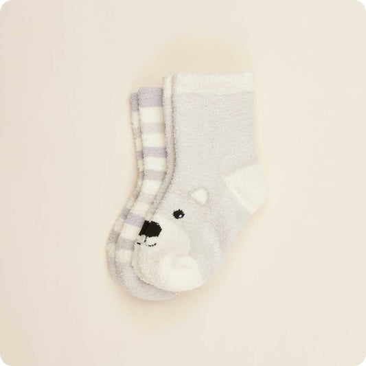 Marshmallow Bear Plush Non-Slip Crew Socks