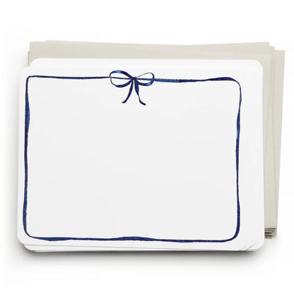 Navy Bow Flat Notes