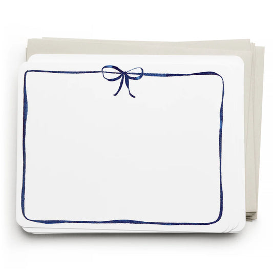 Navy Bow Flat Notes