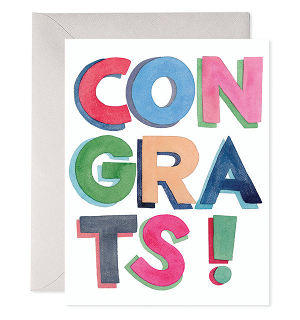 Colorful Congrats Card with Envelope