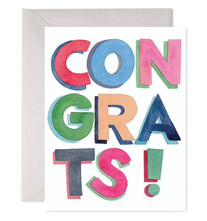 Colorful Congrats Card with Envelope