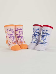 Wait 'til You Hear Me Giggle./ Just Sleep When I Sleep. Lol. Baby Socks