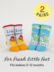 Little Meatball/ I Get Heavy Baby Socks