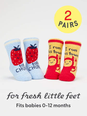 Total Chunk/ I Run This Town Baby Socks