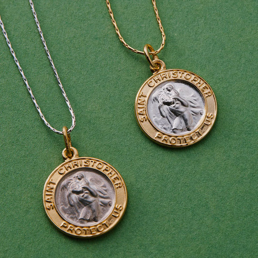 Saint Christopher Protection Chain Slider Necklace