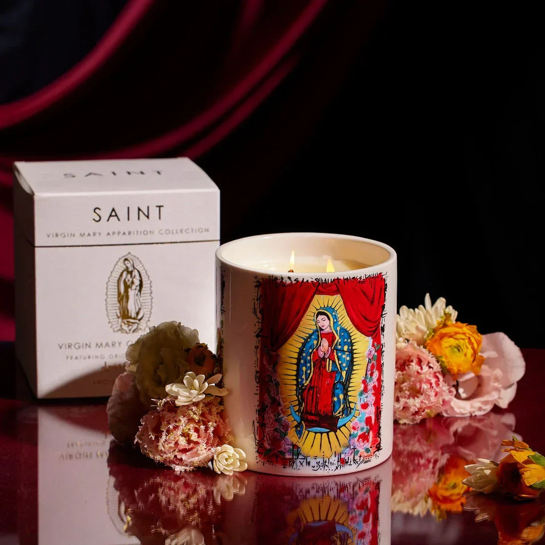 Large Virgin Mary of Guadalupe Candle