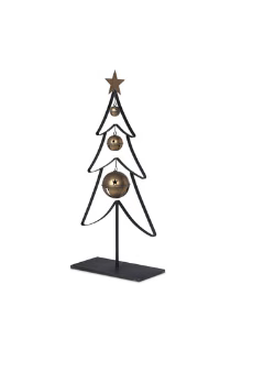 Iron Christmas Tree with Bells, 27.5"