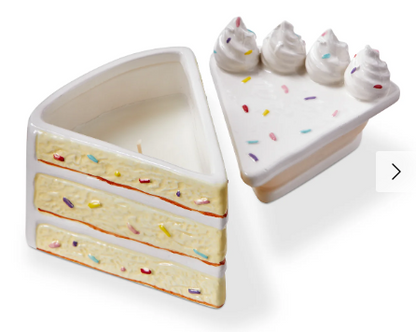 Sprinkle Cake Slice Candle