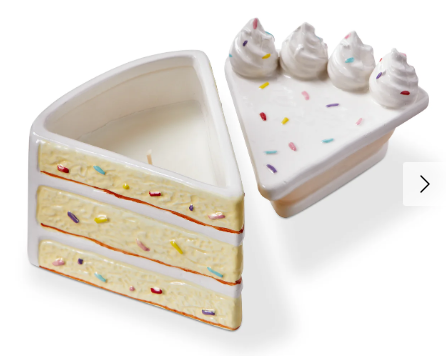 Sprinkle Cake Slice Candle