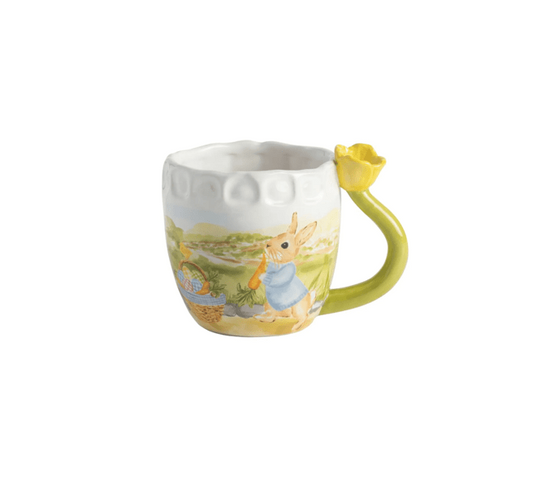 Bunny Mug - Yellow Tulip Handle
