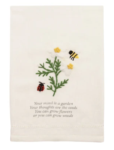 Embroidered Garden Towel - Mind