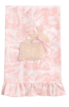 Toile Bunny Pearl Towel - Pink