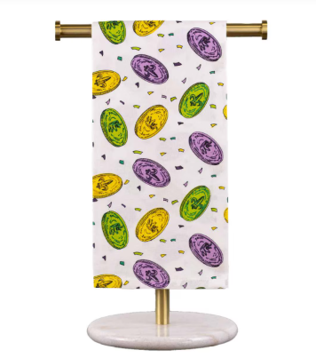 Mardi Gras Doubloon Hand Towel