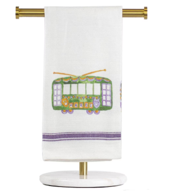 Mardi Streetcar Hand Towel